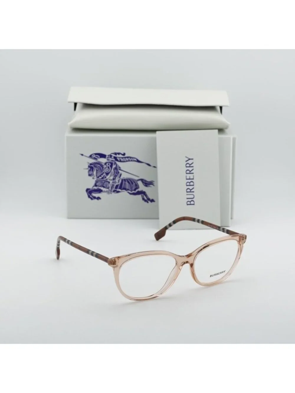 Burberry BE2389 4088 Eyeglasses Peach / Check 54mm Cat Eye Frame